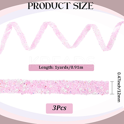 Self Adhesive Resin Rhinestone & Plastic Tape DIY-WH20081-008A-1
