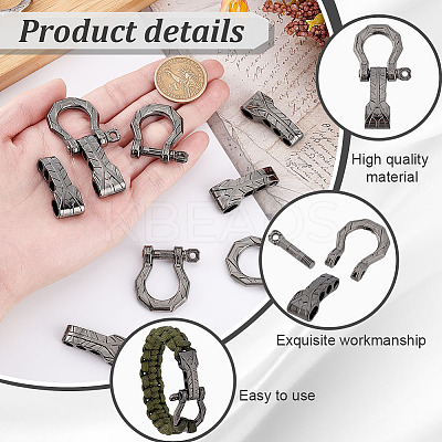 14 Sets Adjustable Alloy Screw Pin Shackle FIND-GA0004-98-1