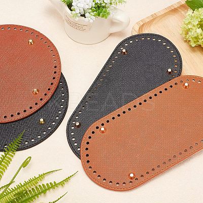 4 Pcs 4 Styles PU Leather Bottom FIND-CA0002-15-1