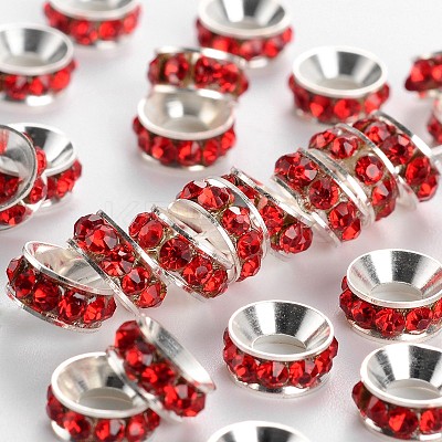 Brass Rhinestone Spacer Beads RB-A020-7mm-21S-1