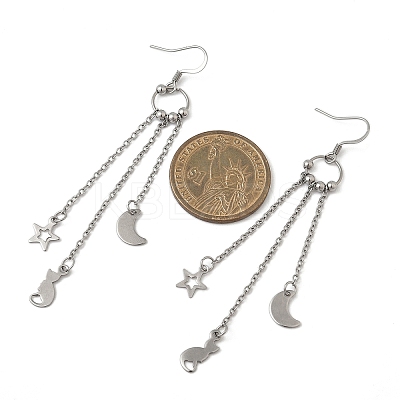304 Stainless Steel Dangle Earrings EJEW-JE06591-02-1
