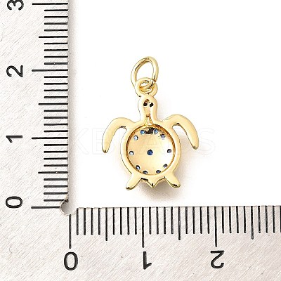 Brass Micro Pave Cubic Zirconia Pendants KK-Q040-02L-G-1