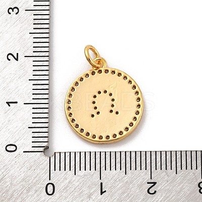 Brass Micro Pave Cubic Zirconia Pendants KK-U033-20G-1