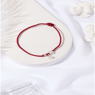 1Pc Lotus Alloy Charm Bracelets BJEW-LP0003-21-1