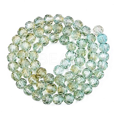 Baking Paint Transparent Glass Beads Strands LS-DGLA-A035-T8mm-A11-1