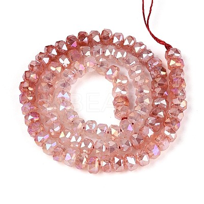 Anti-Tarnish Electroplate Glass Imitation Jade Beads Strands EGLA-T029-6mm-13G-1