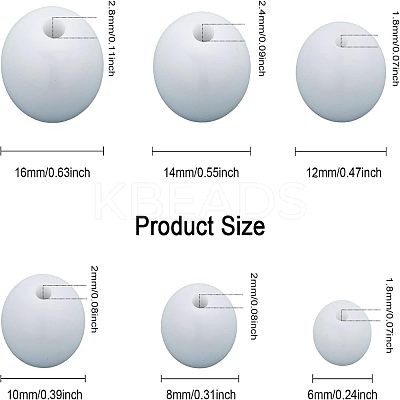 340Pcs Opaque Acrylic Beads MACR-CA0001-36-1