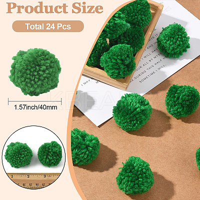 24Pcs Wool Soft Pompom Ball DIY-SC0031-31C-02-1