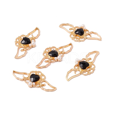 Rack Plating Alloy Rhinestone Pendants FIND-G016-02G-06-1