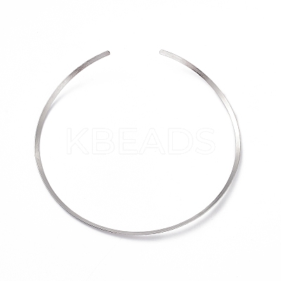 Non-Tarnish 304 Stainless Steel Textured Wire Necklace Making STAS-B036-02P-1