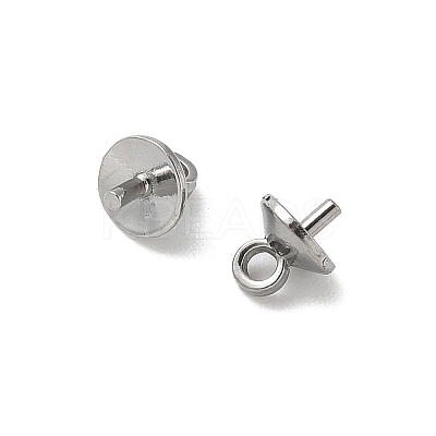 304 Stainless Steel Cup Pearl Peg Bails Pin Pendants STAS-L300-004C-P-1