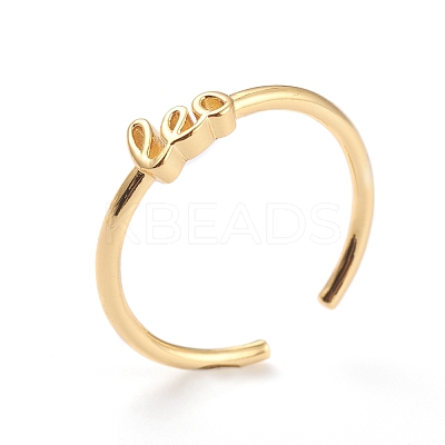 Constellation/Zodiac Sign Brass Cuff Rings RJEW-J074-05G-G-1