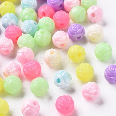 Opaque Polystyrene(PS) Plastic European Beads KY-I004-24A-1