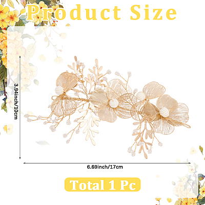 Alloy with Plastic Pearl Ornament Accessories FIND-WH20030-11B-G-1