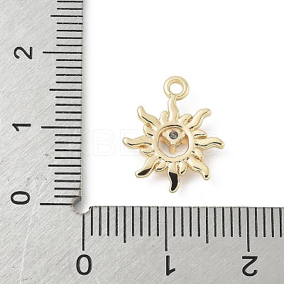 Brass Micro Pave Cubic Zirconia Charms KK-M326-20C-G-1