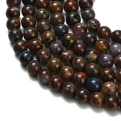 Natural Pietersite Beads Strands G-L642-B16-6mm-1