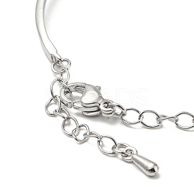 Infinity Heart Brass with Clear Cubic Zirconia Cuff Bangle with Safety Chains LS-BJEW-L683-02P-1