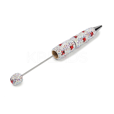 Polymer Clay Rhinestones Ball-Point Pen OFST-D300-04P-E-1