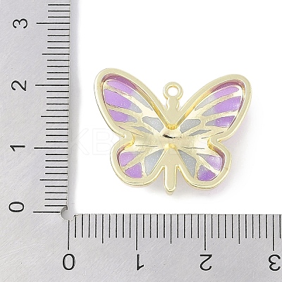 Rack Plating Alloy Enamel Pendants PALLOY-F018-22G-01-1