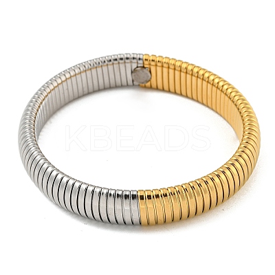 304 Stainless Steel Flat Snake Chain Bracelet BJEW-B076-01PG-1