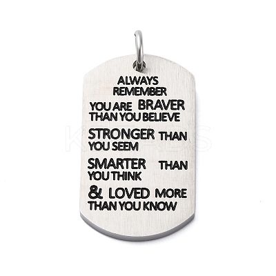 304 Stainless Steel Enamel Pendants STAS-U043-03P-1