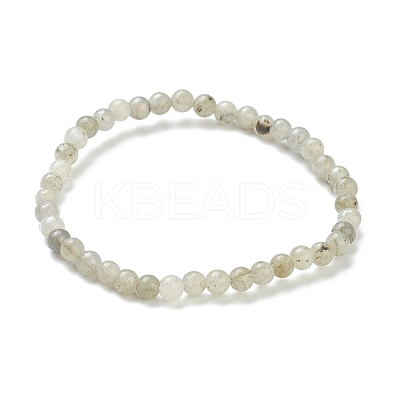 Natural Labradorite Beaded Stretch Bracelets BJEW-D446-A-42-1