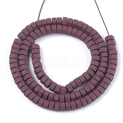 Spray Painted Non-magnetic Synthetic Hematite Beads Strands G-T116-27-21-1
