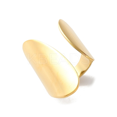 304 Stainless Steel Open Cuff Ring RJEW-Q775-01G-1