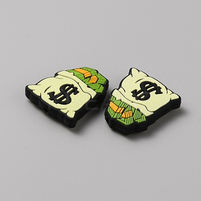 U.S. Dollar Food Grade Eco-Friendly Silicone Focal Beads SIL-CJC0007-02D-1