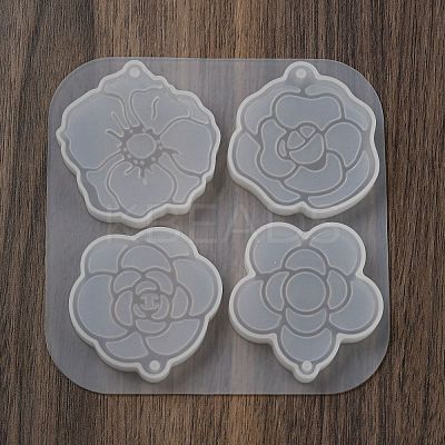 Camellia Rose Pendant Silicone Molds SIL-B074-03-1