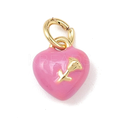 Brass Enamel Charms KK-P339-25G-03-1