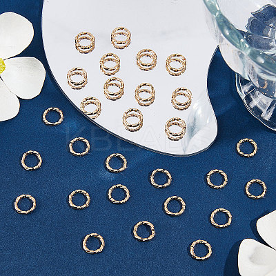 200Pcs Brass Open Jump Rings KK-BBC0004-41A-1