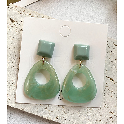 Acrylic Stud Dangle Earrings WGDDF8B-01-1
