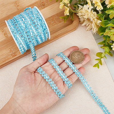 25M Metallic Yarn Lace Ribbons OCOR-GF0003-09F-1