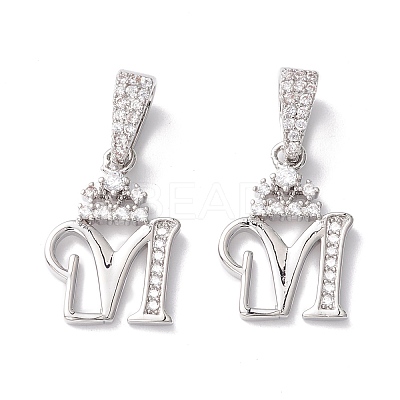 Eco-Friendly Brass Micro Pave Cubic Zirconia Pendants KK-K265-01P-M-1