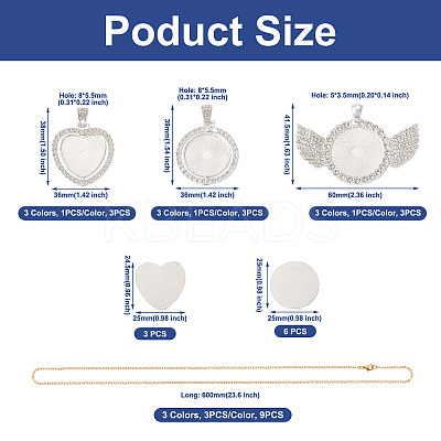 DIY Pendant Necklace Making Finding Kits DIY-FW0001-29-1