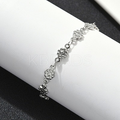 304 Stainless Steel Link Bracelets BJEW-Z132-02P-1