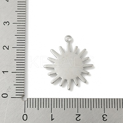 304 Stainless Steel Pendant Cabochon Settings STAS-L293-07P-1