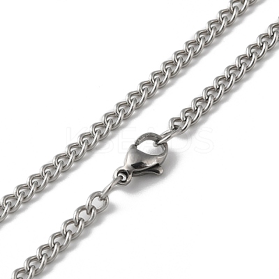 Non-Tarnish 304 Stainless Steel Double Layer Pendant Necklaces LS-NJEW-D047-05P-1