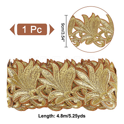 Leaf Shape Polyester Embroidery Ornaments Accessories DIY-WH0568-57-1