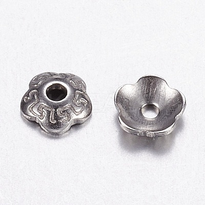 Tarnish Resistant 5-Petal 304 Stainless Steel Bead Cap LS-STAS-N0005-01P-1