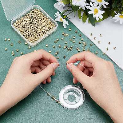 400Pcs DIY Electroplate Non-magnetic Synthetic Hematite Stretch Bracelets Making Kits DIY-SC0014-93G-1