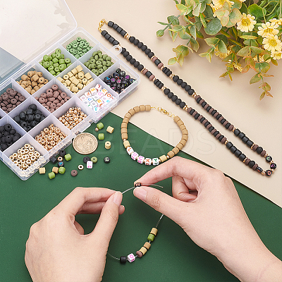 Handmade Polymer Clay Bead Strands CLAY-PH0001-79-1