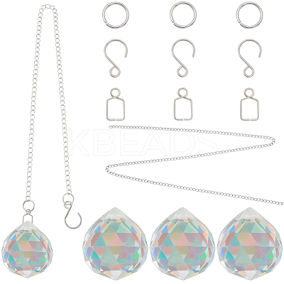 DIY Teardrop Crystal Chandelier Parts Making Findings DIY-SP0001-26-1