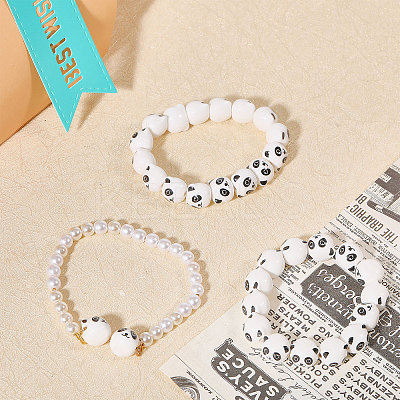 40Pcs 2 Styles Handmade Porcelain Beads PORC-CA0001-19-1