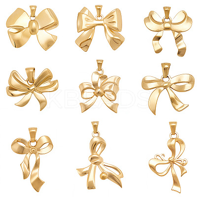 9Pcs 9 Styles 201 Stainless Steel Pendants STAS-BBC0007-64-1