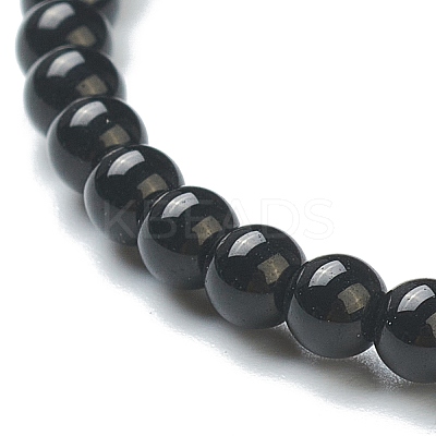 Round Glass Beads Stretch Bracelets for Teen Girl Women BJEW-A117-A-21-1