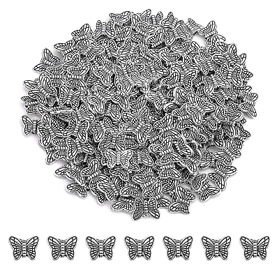 Tibetan Style Alloy Butterfly Beads TIBEB-CA0001-22-1
