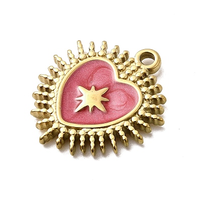 304 Stainless Steel Enamel Pendants STAS-I355-10G-02-1