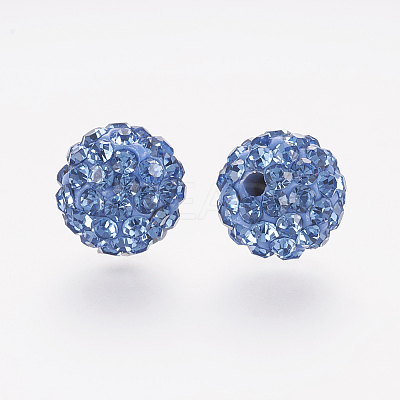 Polymer Clay Rhinestone Beads X-RB-K050-10mm-C23-1